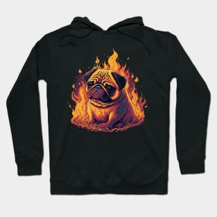 Fire pug Hoodie